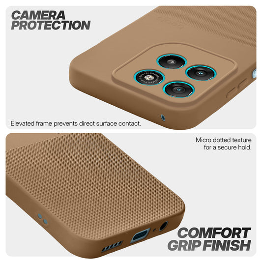 Durable Silicone Matte Back Cover with Textured Grip & Raised Camera Edges for Motorola G57 Power 5G