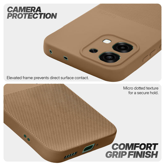 Durable Silicone Matte Back Cover with Textured Grip & Raised Camera Edges for Oppo F33 5G