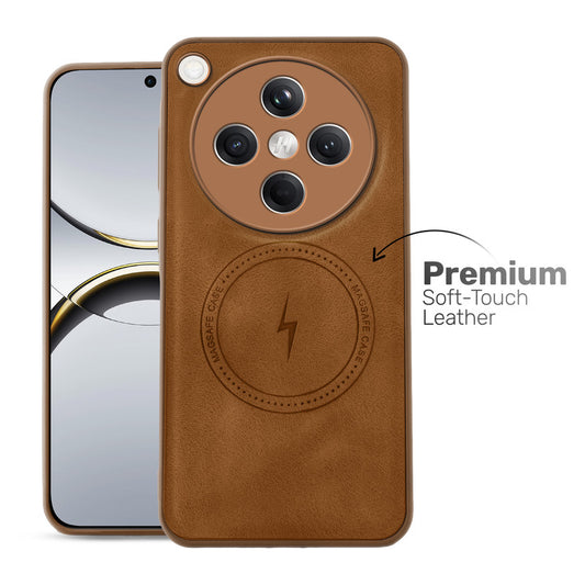 Refined PU Leather Case for Oppo Find X8 5G , with Support for MagSafe & Wireless Accessories
