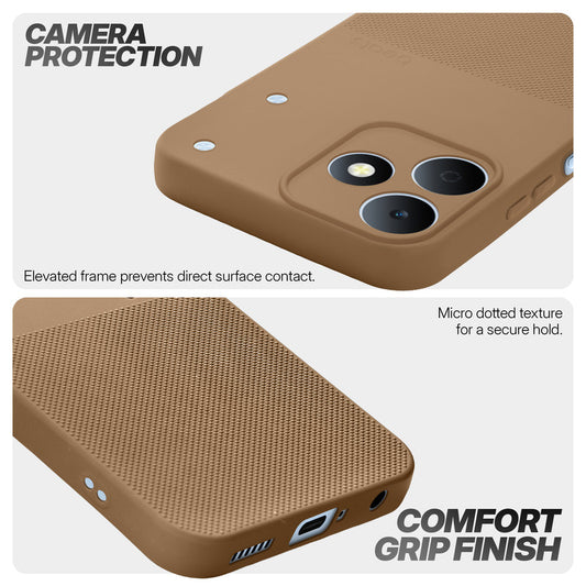 Durable Silicone Matte Back Cover with Textured Grip & Raised Camera Edges for Realme C81
