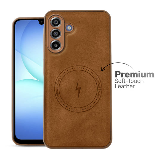 Refined PU Leather Case for Samsung A17 5G , with Support for MagSafe & Wireless Accessories