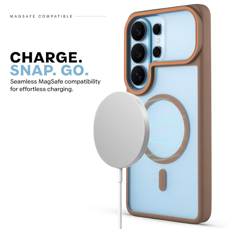 Premium MagSafe Case for Samsung S26 Ultra 5G with Frosted Back, Soft Silicone Edges & Raised Camera Protection