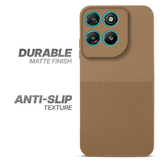 Durable Silicone Matte Back Cover with Textured Grip & Raised Camera Edges for Motorola G67 Power 5G