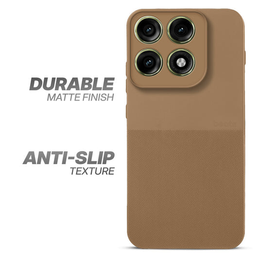 Durable Silicone Matte Back Cover with Textured Grip & Raised Camera Edges for Motorola Moto Edge 70 Pro Plus 5G
