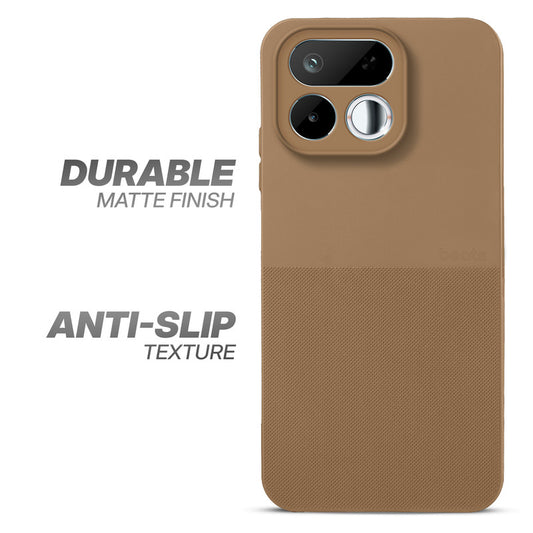 Durable Silicone Matte Back Cover with Textured Grip & Raised Camera Edges for Realme 16T 5G
