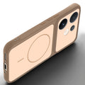 Angled view of Brown mobile case for Vivo T4 Pro 5G with proper charging port cutout, speaker holes and strong corner protection.