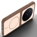 Angled view of Brown mobile case for Vivo X300 Pro 5G with proper charging port cutout, speaker holes and strong corner protection.