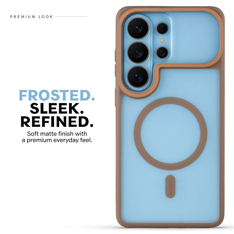 Premium MagSafe Case for Samsung S26 Ultra 5G with Frosted Back, Soft Silicone Edges & Raised Camera Protection