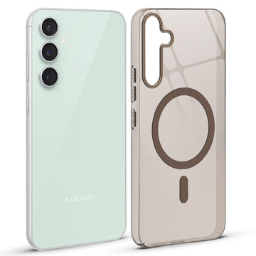 Anti-Yellow Colored Camera Line Case Support Wireless Charging Back Cover For Samsung S23 FE 5G