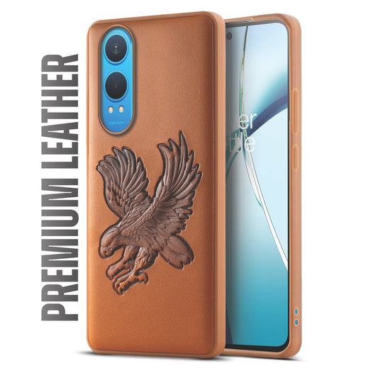 Eagle Textured Leather Back Case Cover for OnePlus Nord CE 4 Lite 5G