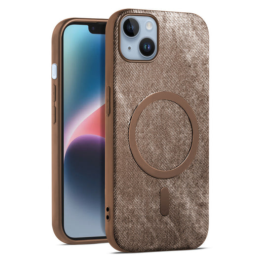 Classic Denim Finish Back Case For Apple iPhone 14 With MagSafe Support