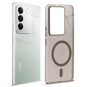 Anti-Yellow Scratch Resistant Case Support Magnetic Accessories Back Cover For Vivo V27 5G