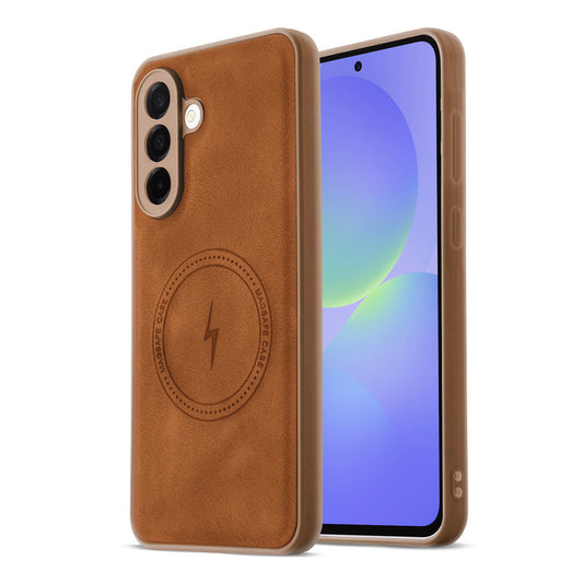 Refined PU Leather Case for Samsung A36 5G , with Support for MagSafe & Wireless Accessories