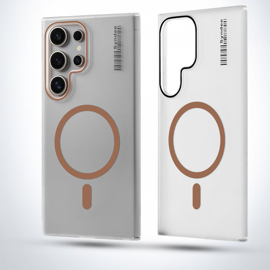 New Elegant Frosted Matte Slim Back With MagSafe Support Back Case For Samsung S22 Ultra 5G