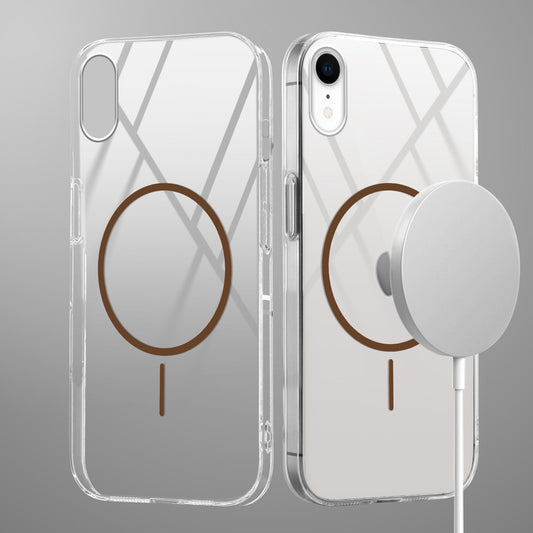 Crystal Clear Transparent Hard Back Anti-Yellowing with MagSafe Compatibility Phone Case For Apple iPhone XR