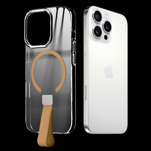 Exquisite MagSafe Transparent Case for Apple iphone 16 Pro Max with Strap , Hard Back Cover with Long Lasting Anti Yellowing Protection