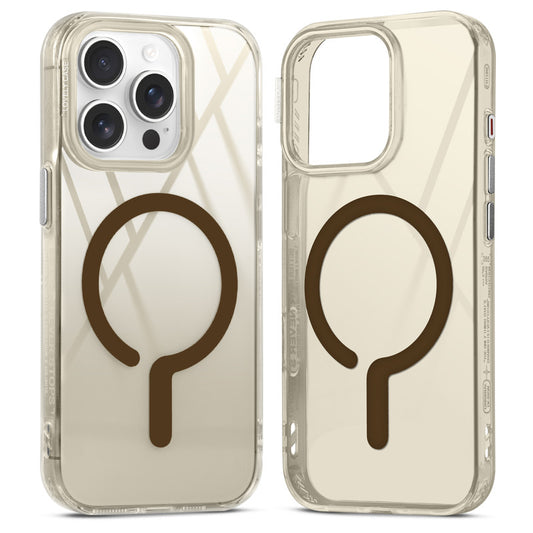 360° Air-Cushioned Protection Back Case For Apple iPhone 15 Pro Jelly Transparent MagSafe Compatible with Metal Finish Buttons