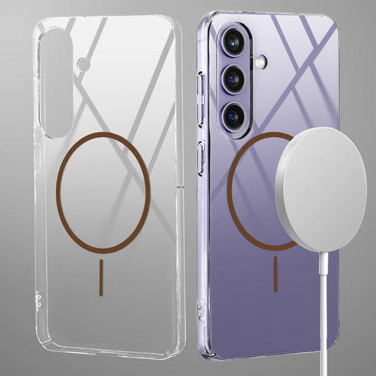 Crystal Clear Transparent Hard Back Anti-Yellowing with MagSafe Compatibility Phone Case For Samsung S23 FE 5G