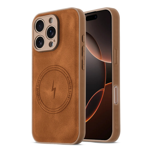 Refined PU Leather Case for Apple iPhone 16 Pro