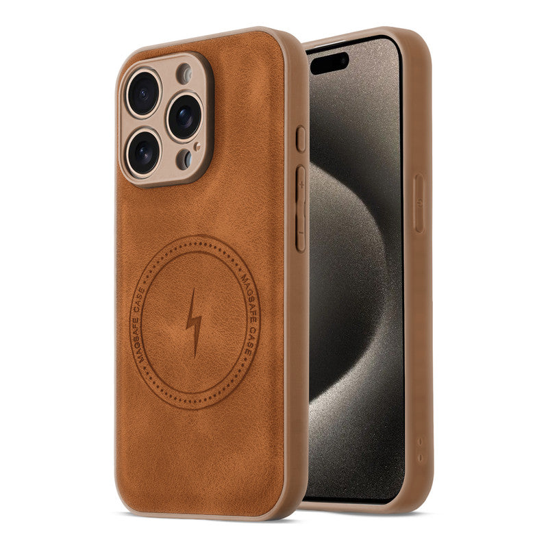 Refined PU Leather Case for Apple iPhone 15 Pro Max