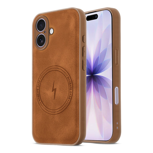 Refined PU Leather Case for Apple iPhone 17 , with Support for MagSafe & Wireless Accessories