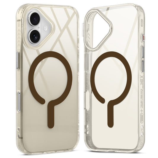 360° Air-Cushioned Protection Back Case For Apple iPhone 16 Jelly Transparent MagSafe Compatible with Metal Finish Buttons