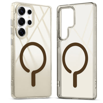 360° Air-Cushioned Protection Back Case For Samsung S24 Ultra 5G Jelly Transparent MagSafe Compatible with Metal Finish Buttons