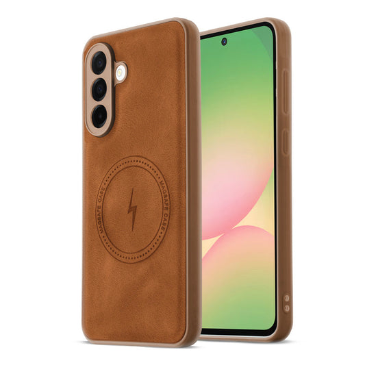 Refined PU Leather Case for Samsung A56 5G , with Support for MagSafe & Wireless Accessories