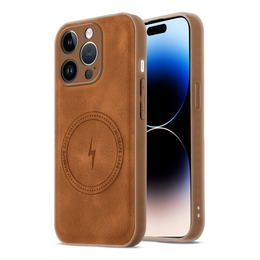 Refined PU Leather Case for Apple iPhone 14 Pro