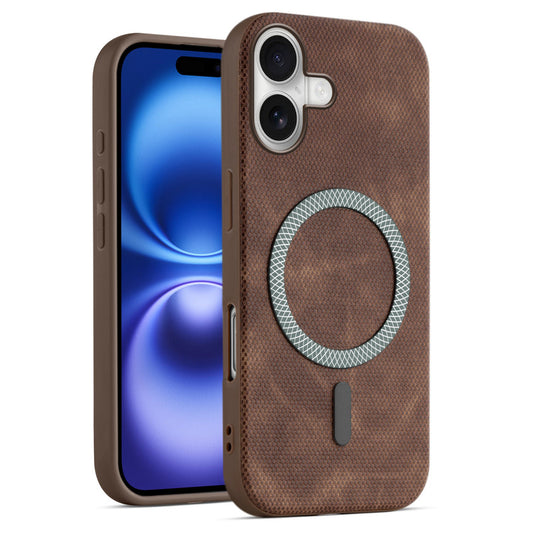 Rugged Vintage Look Back Case For Apple iPhone 16 Plus With Magnetic Charging Compatible with MagSafe