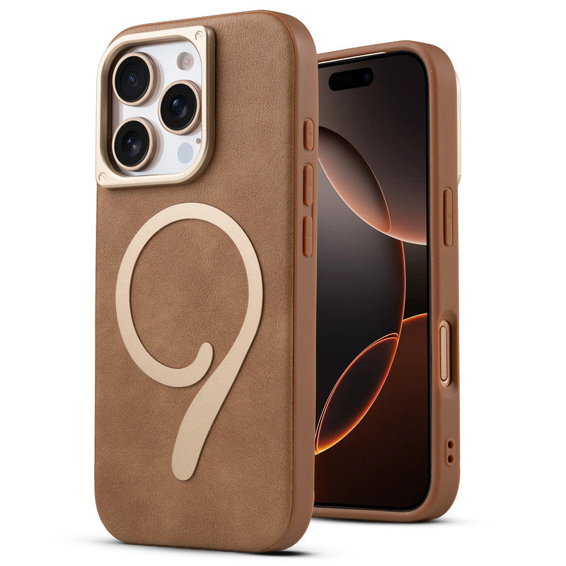 Prime Leather Wireless Charging Compatible Case for Apple iPhone 16 Pro