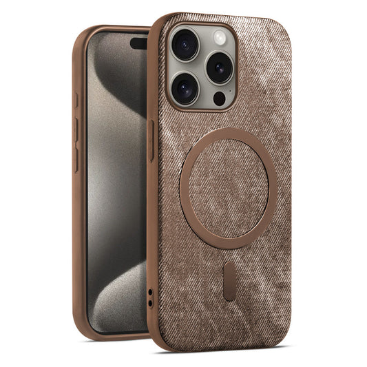 Classic Denim Finish Back Case For Apple iPhone 15 Pro Max With MagSafe Support