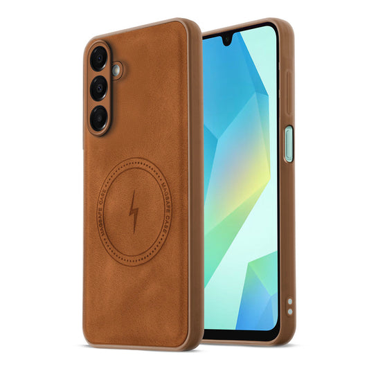 Refined PU Leather Case for Samsung A16 5G , with Support for MagSafe & Wireless Accessories