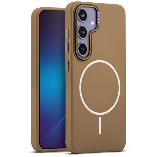 Stylish MagSafe Compatible Liquid Silicone Hard Back Case For Samsung S25 Plus 5G