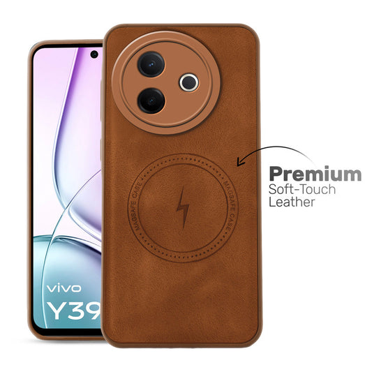 Refined PU Leather Case for Vivo Y39 5G