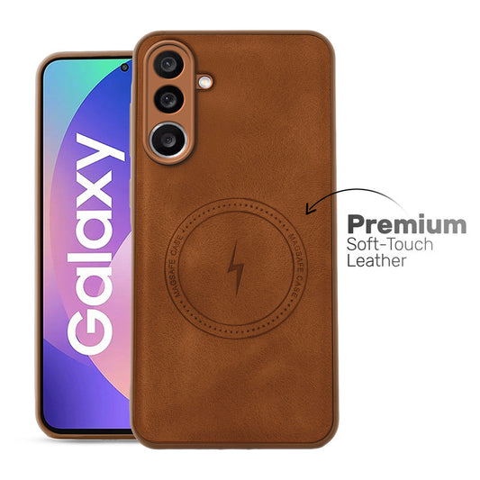 Refined PU Leather Case for Samsung F56 5G