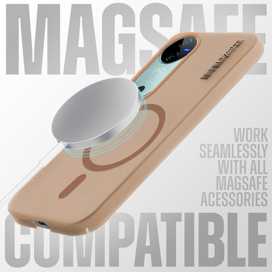 Elegant Colorful Frosted Matte Back With MagSafe Support Back Case For Vivo V40 5G