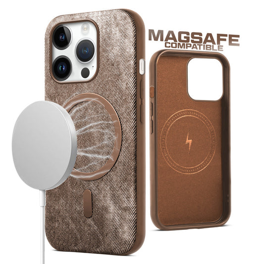 Classic Denim Finish Back Case For Apple iPhone 14 Pro Max With MagSafe Support
