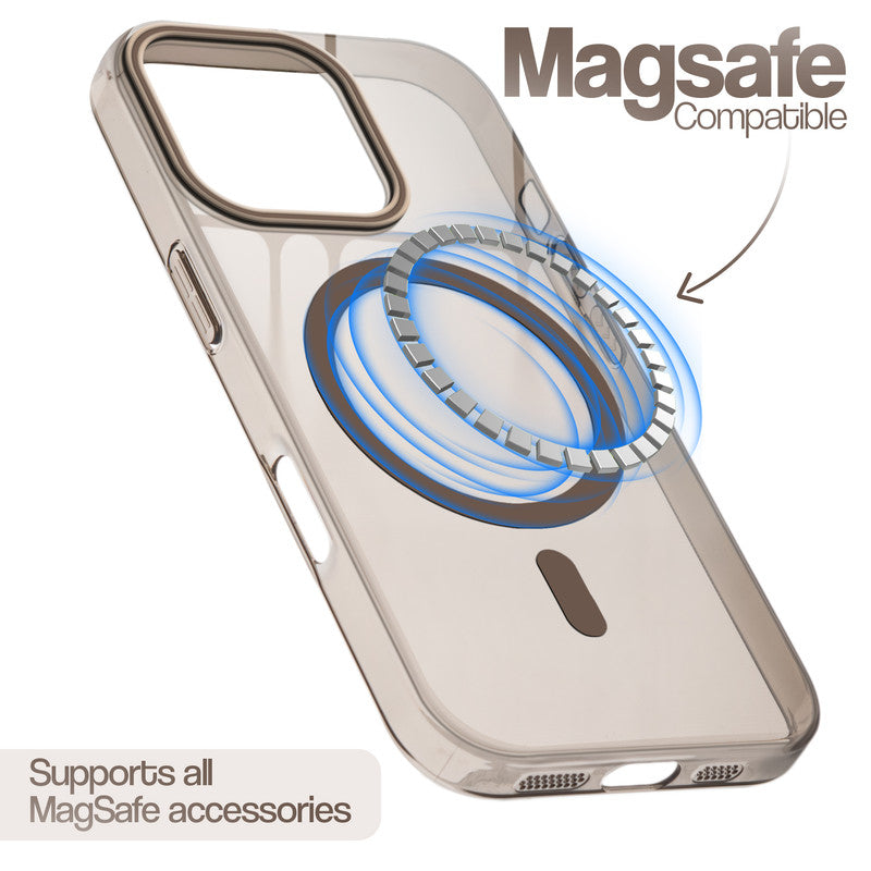 Anti-Yellow Colored Camera Line Case Support Wireless Charging Back Cover For Apple iPhone 16 Pro