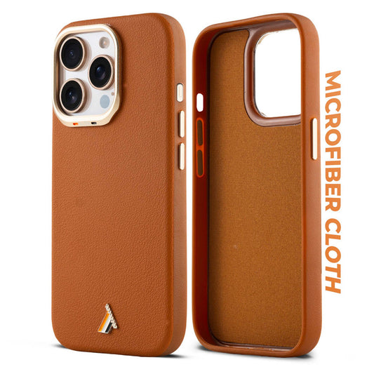 Exclusive Hard Back Case for Apple iPhone 15 Pro Max with Leather Textured Finish, Matte finish Buttons and Soft Inner Fabric