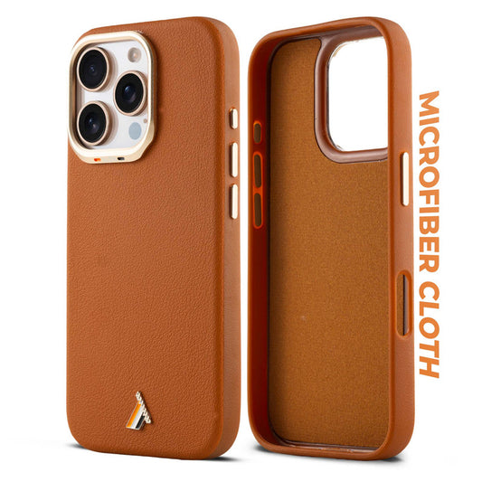 Exclusive Hard Back Case for Apple iphone 16 Pro Max with Leather Textured Finish, Matte finish Buttons and Soft Inner Fabric