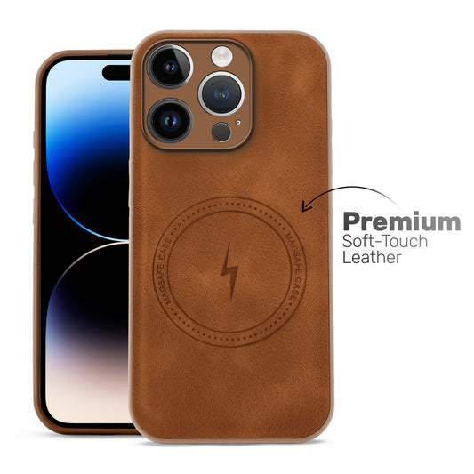 Refined PU Leather Case for Apple iPhone 14 Pro