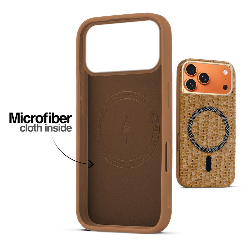 Rugged Silicone Grip Mobile Back Cover Case For Apple iPhone 17 Pro With Wireless Charging Support Support