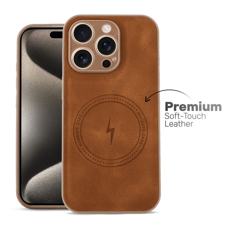 Refined PU Leather Case for Apple iPhone 15 Pro Max