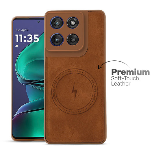 Refined PU Leather Case for Motorola Moto Edge 60 Stylus 5G