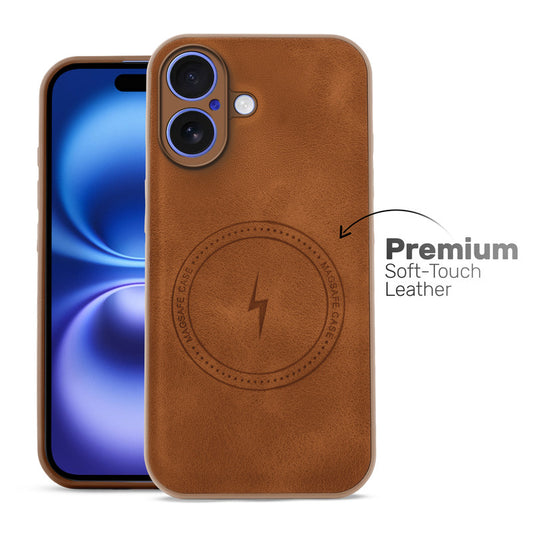 Refined PU Leather Case for Apple iPhone 16