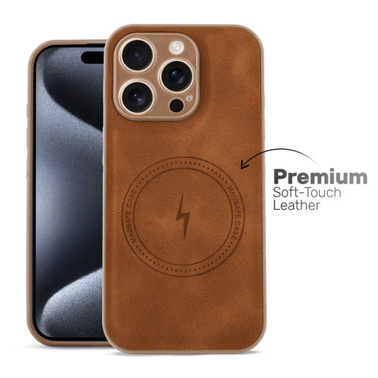 Refined PU Leather Case for Apple iPhone 15 Pro