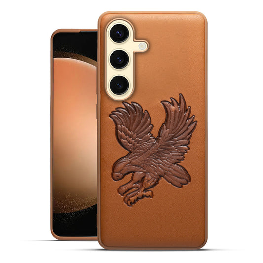 Eagle Textured Leather Back Case Cover for Samsung S23 FE 5G