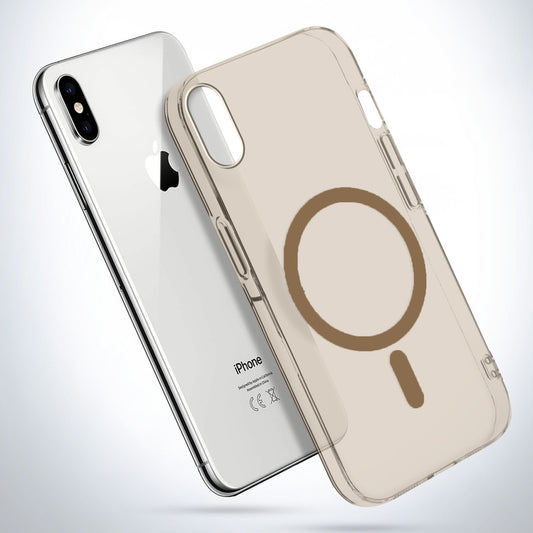 Colored Transparent Anti-Yellowing Magsafe Case For Apple iPhone X