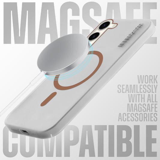 New Elegant Frosted Matte Slim Back With MagSafe Support Back Case For Samsung S23 5G